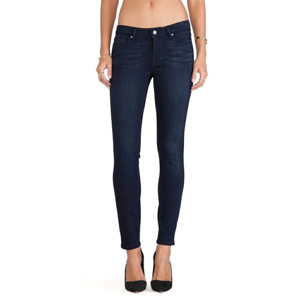 Paige Verdugo Ankle Mae Dark Wash Skinny Jeans 24